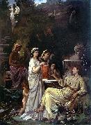 Anselm Feuerbach The Fairy tale teller Spain oil painting artist